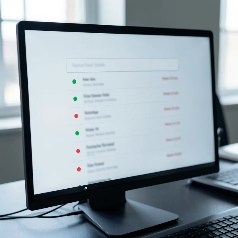 Écran affichant un formulaire de recherche de disponibilité de nom de domaine avec plusieurs extensions